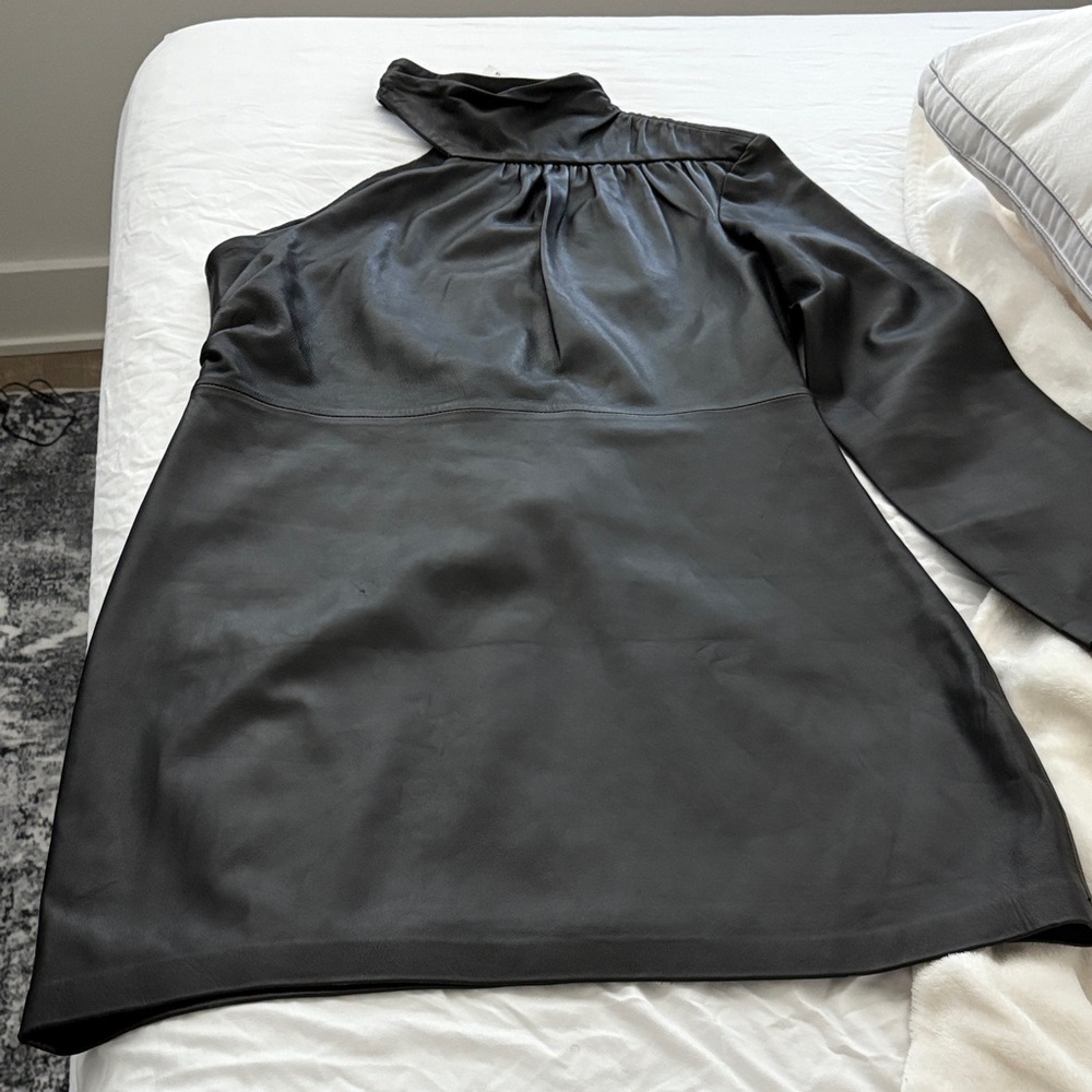 Zara Elegant Black genuine leather Women's dress